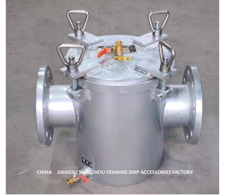 AS100 CB/T497-2012 Фильтр грубой воды прямого прохода, фильтр морской воды для входа в насос морской воды