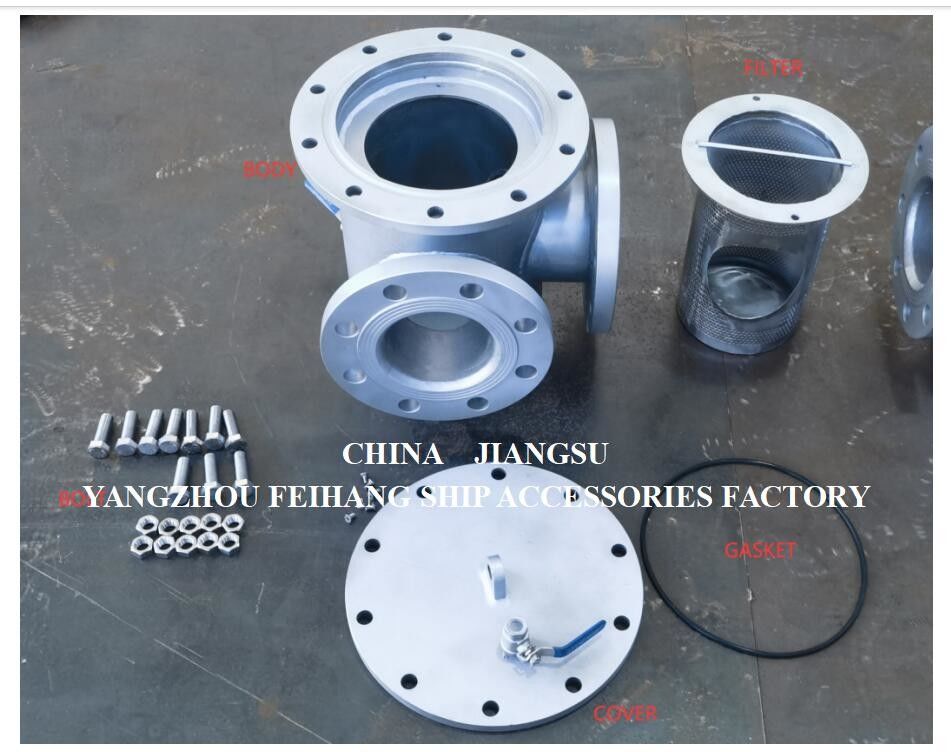 Фильтр для морской воды из нержавеющей стали AS125 PN1.0 CB/T497-2012 Mesh 150um