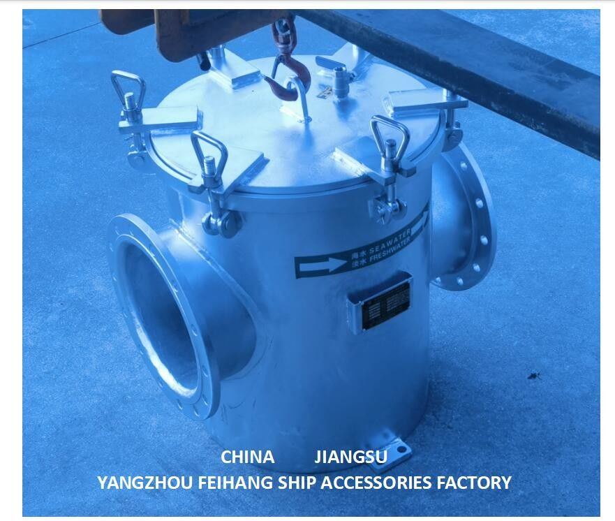 Модель AS250 CB/T497 Гальванизированный фильтр морской воды из углеродистой стали для главного входа насоса морской воды