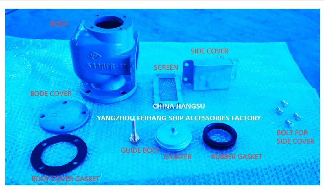 Глава воздушной трубы NO.533HFB-65A Глава воздушного отверстия для резервуара питательной воды с плавающим диском SUS 316L