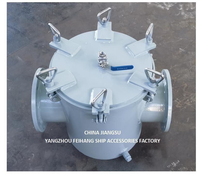 Корзина для очистки морской воды для вспомогательного ввода насоса морской воды Модель AS125 CBM1061 Тело оцинкованное, экрана из нержавеющей стали