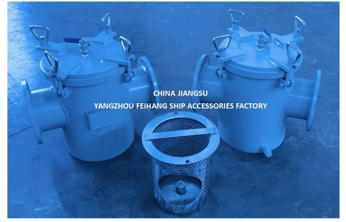 Основные фильтры морской воды модели AS125 CB/T497 корпус оцинкованный, с фильтрующим картриджем из нержавеющей стали