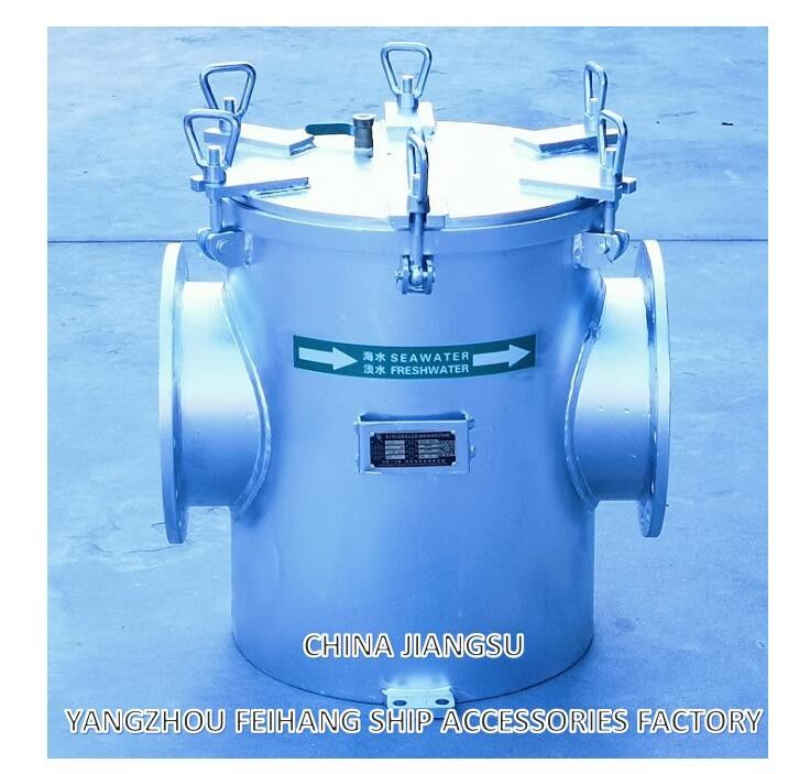 AS250 CB/T497-2012 Морские фильтры грубой воды & Mairine Sea Water Strainer Корпус из углеродистой стали, фильтр из нержавеющей стали