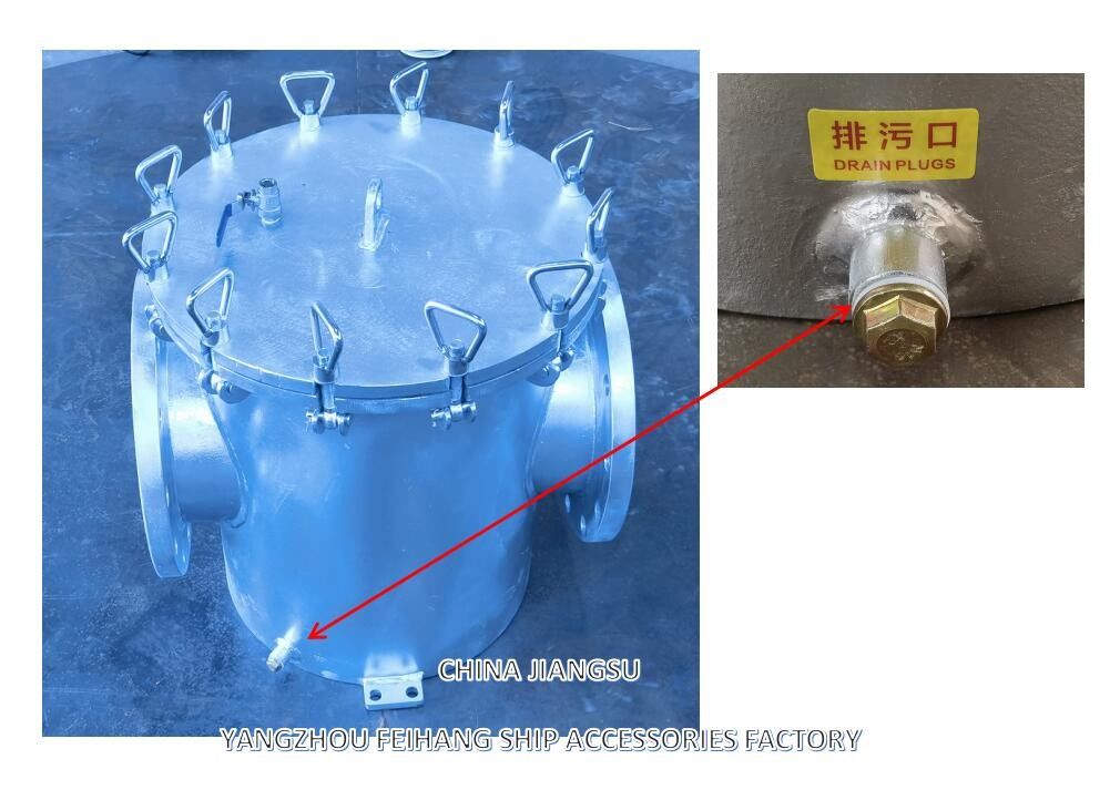 AS250 CB/T497-2012 Морские фильтры грубой воды & Mairine Sea Water Strainer Корпус из углеродистой стали, фильтр из нержавеющей стали