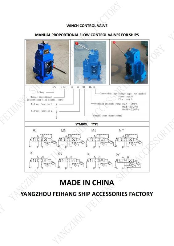 Атрибуты продукта для 35SFRE WINCH CONTROL VALVE & Marine Manual Proportional Flow Direction Compound Valve 35SFRE-MO25