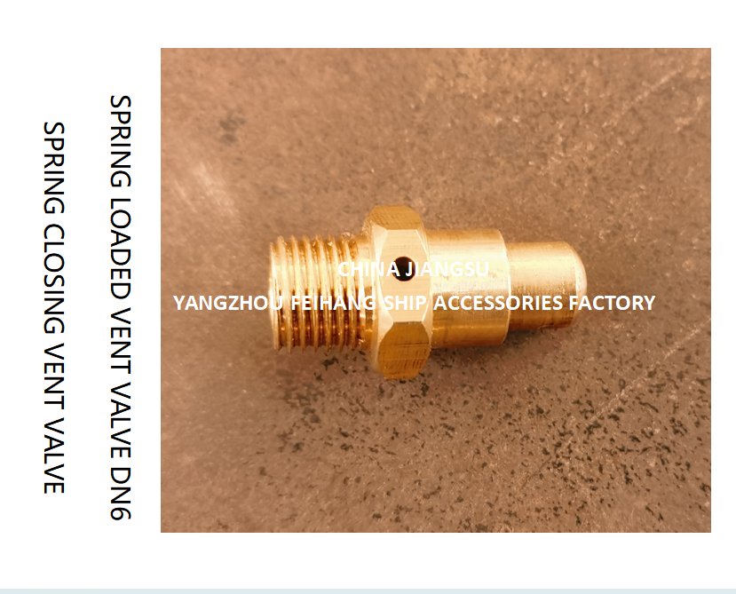 DN6 Brass Spring Loaded Vent Valve with Threaded Ends Compliant to CB/T3778-1999 Standards