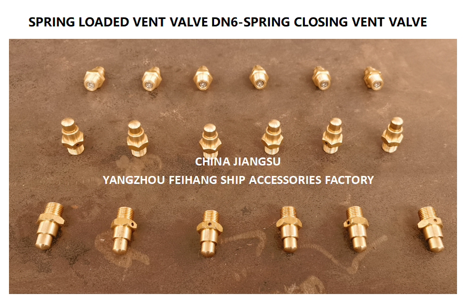 DN6 Threaded Spring Loaded Vent Valve with CB/T3778-1999 Standard for Marine Applications