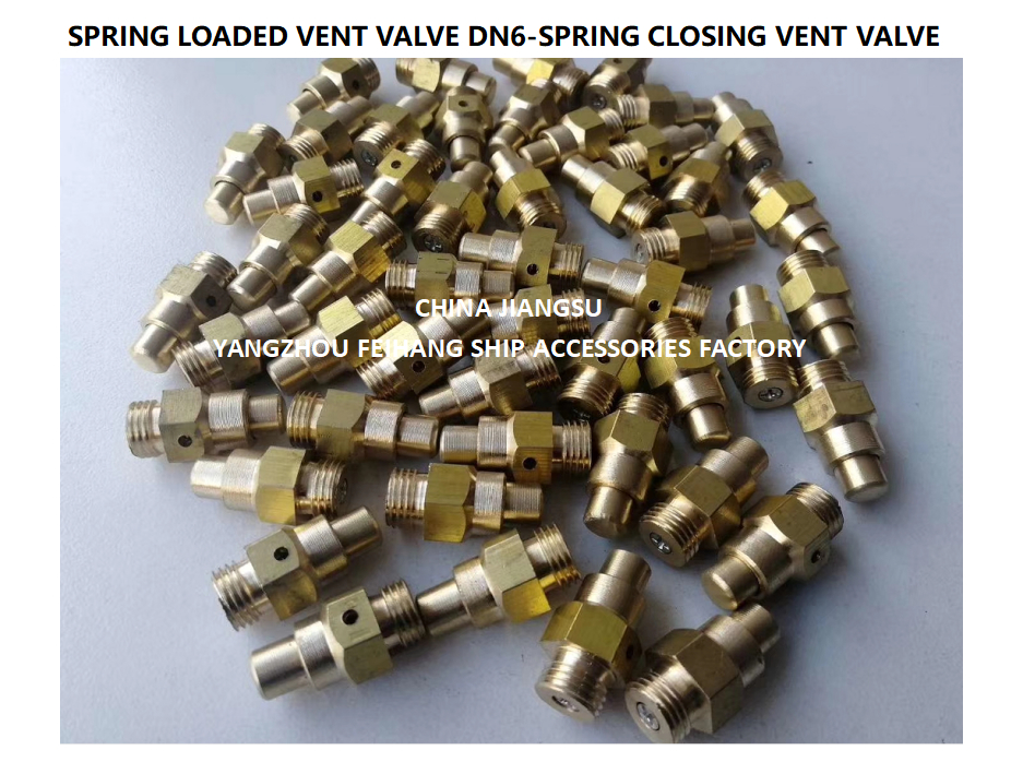 DN6 Spring Closing Vent Valve with Thread M13 and CB/T3778-1999 Standard for Marine Applications
