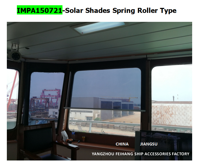 Marine Solar screen roller type blind with cassette box- Blind for the vessel’s bridge window