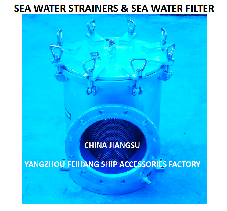 Direct type marine seawater filter, seawater filter - coarse water filter AS300 CB/T497-1994 Body - Hot dip galvanized Filter cartridge - Stainless steel