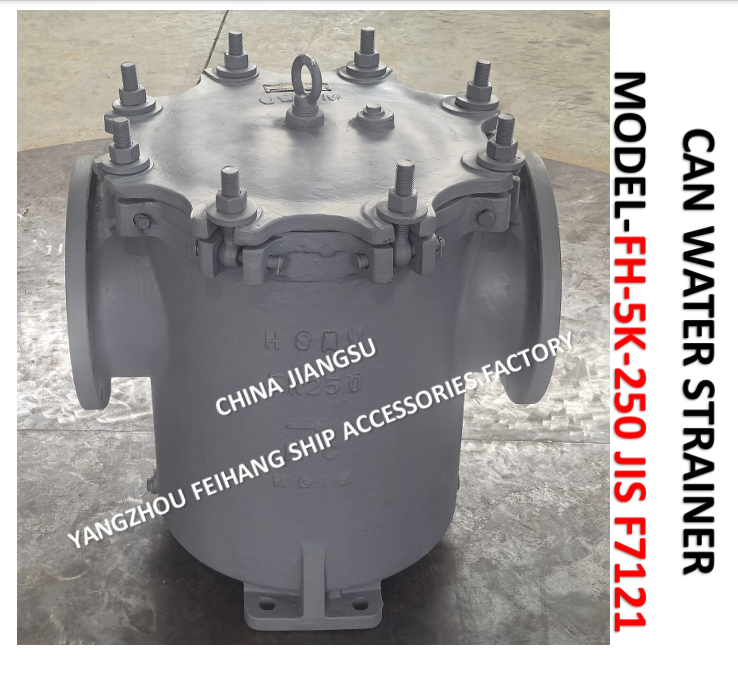 CAN WATER STRAINER JIS F7121 FH-5K-250A BRAND-FEIHANG BODY - CAST IRON FILTER CARTRIDGE - STAINLESS STEEL